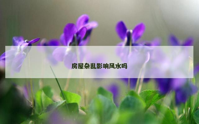 房屋杂乱影响风水吗