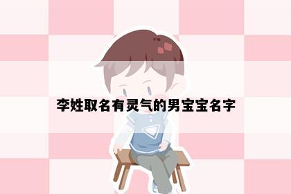 李姓取名有灵气的男宝宝名字
