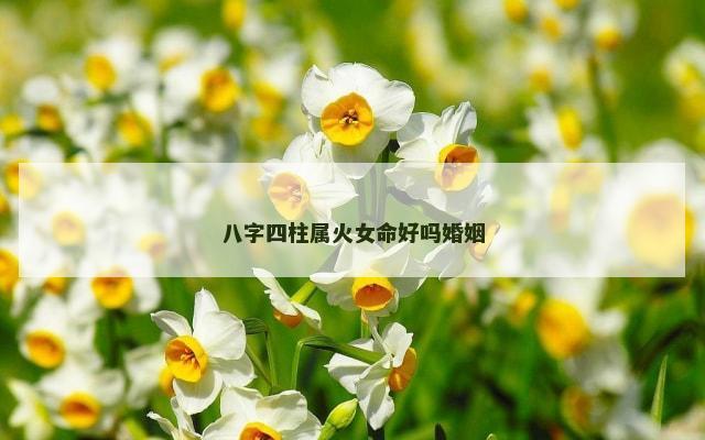 八字四柱属火女命好吗婚姻