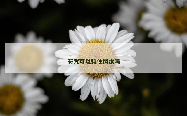 符咒可以镇住风水吗