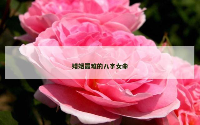 婚姻最难的八字女命