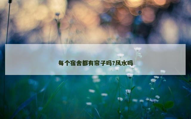 每个宿舍都有帘子吗?风水吗