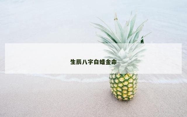 生辰八字白蜡金命