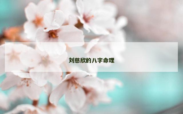 刘慈欣的八字命理