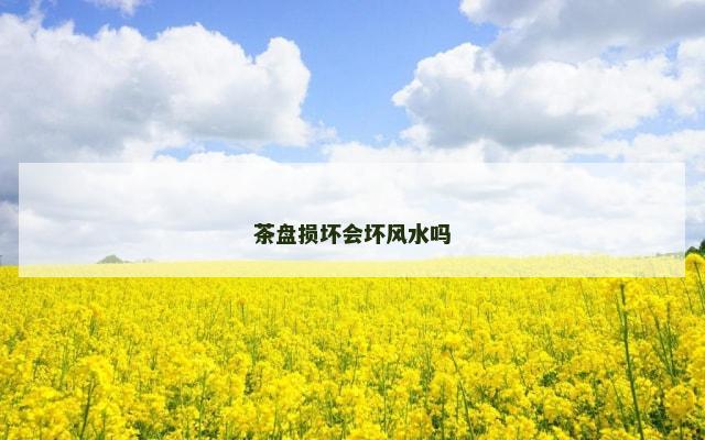 茶盘损坏会坏风水吗