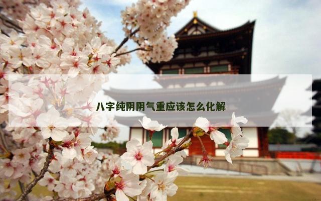 八字纯阴阴气重应该怎么化解