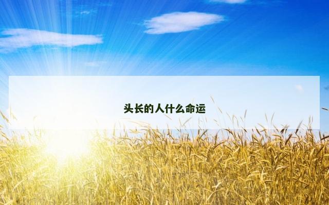 头长的人什么命运