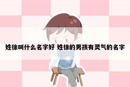姓徐叫什么名字好 姓徐的男孩有灵气的名字