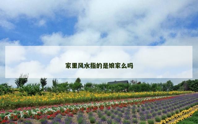 家里风水指的是娘家么吗