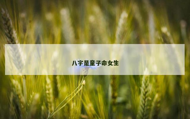 八字是童子命女生