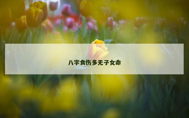 八字食伤多无子女命