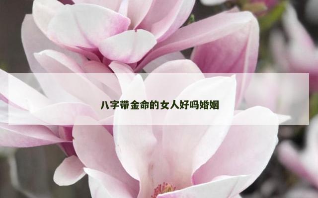 八字带金命的女人好吗婚姻