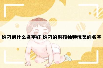 姓刁叫什么名字好 姓刁的男孩独特优美的名字