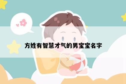方姓有智慧才气的男宝宝名字