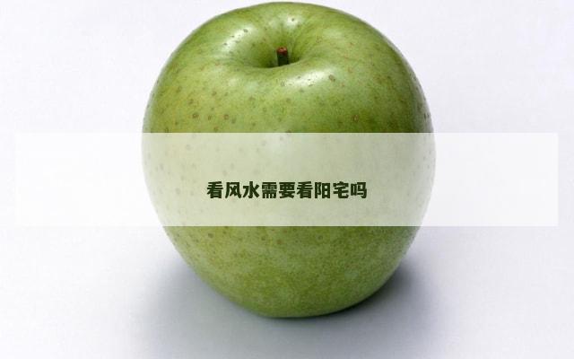 看风水需要看阳宅吗