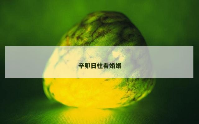 辛卯日柱看婚姻