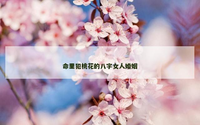 命里犯桃花的八字女人婚姻