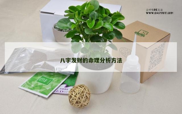 八字发财的命理分析方法
