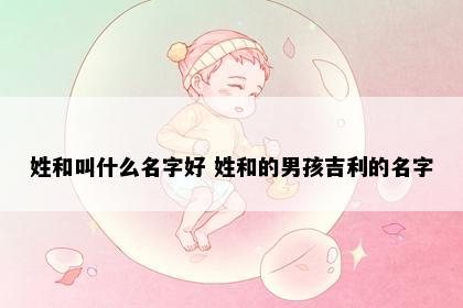 姓和叫什么名字好 姓和的男孩吉利的名字