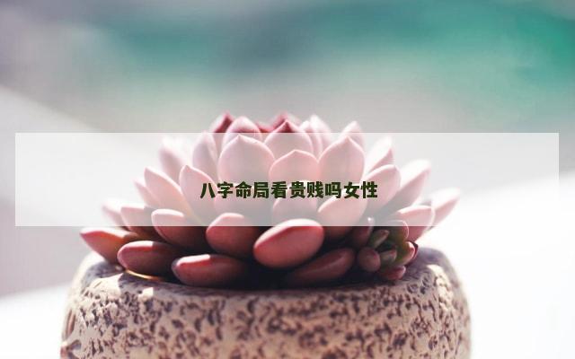 八字命局看贵贱吗女性