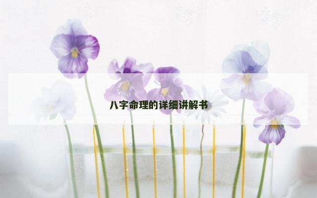八字命理的详细讲解书