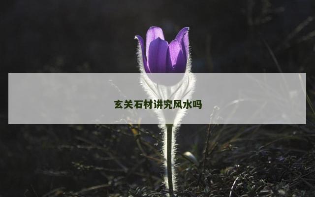 玄关石材讲究风水吗