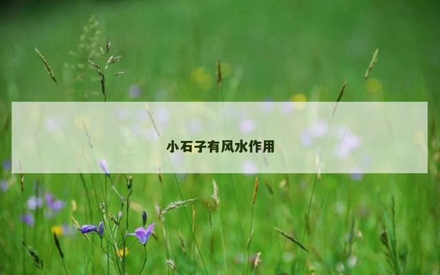 小石子有风水作用