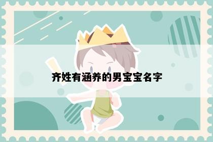 齐姓有涵养的男宝宝名字