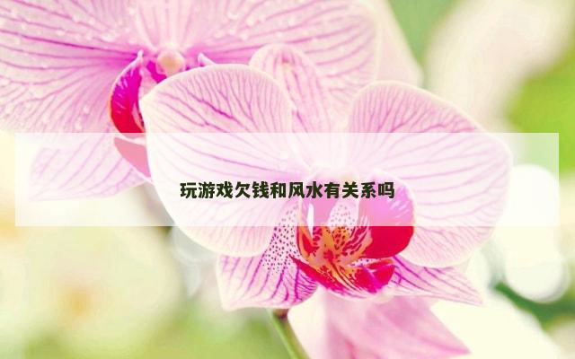 玩游戏欠钱和风水有关系吗