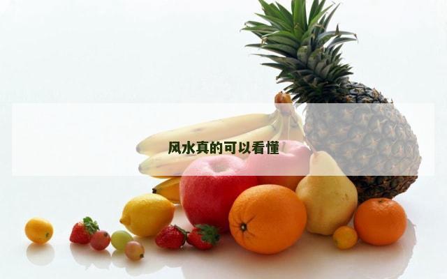 风水真的可以看懂