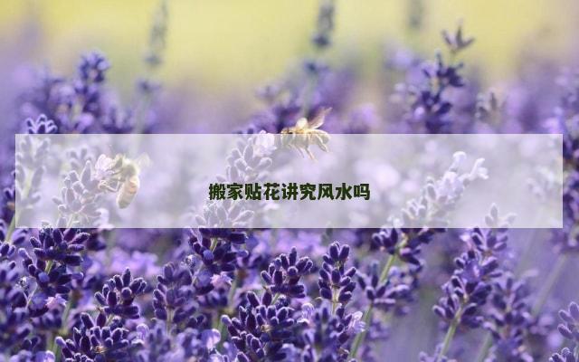 搬家贴花讲究风水吗