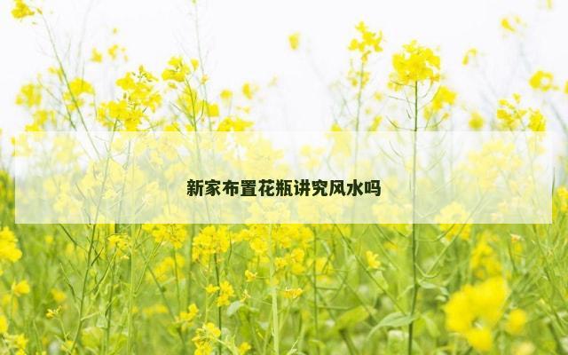 新家布置花瓶讲究风水吗
