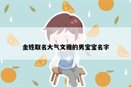 金姓取名大气文雅的男宝宝名字
