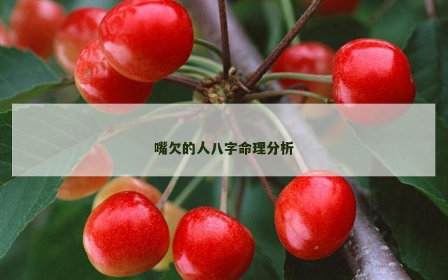 嘴欠的人八字命理分析