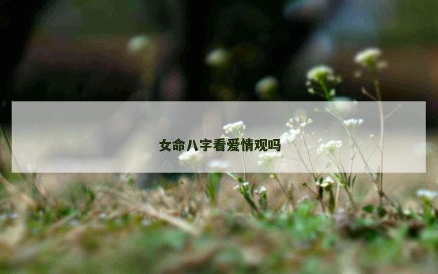 女命八字看爱情观吗