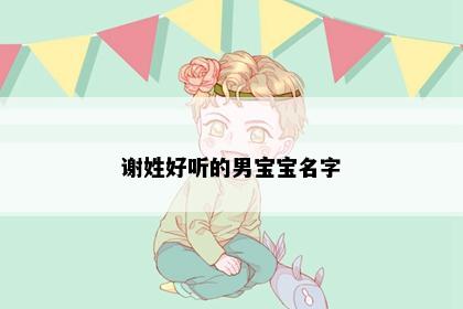 谢姓好听的男宝宝名字