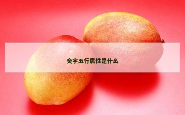 奕字五行属性是什么