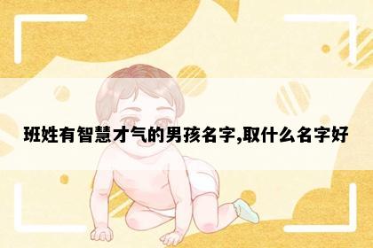 班姓有智慧才气的男孩名字,取什么名字好