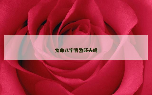 女命八字官煞旺夫吗