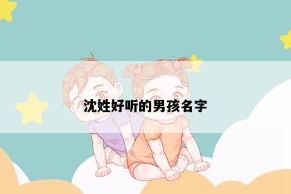 沈姓好听的男孩名字