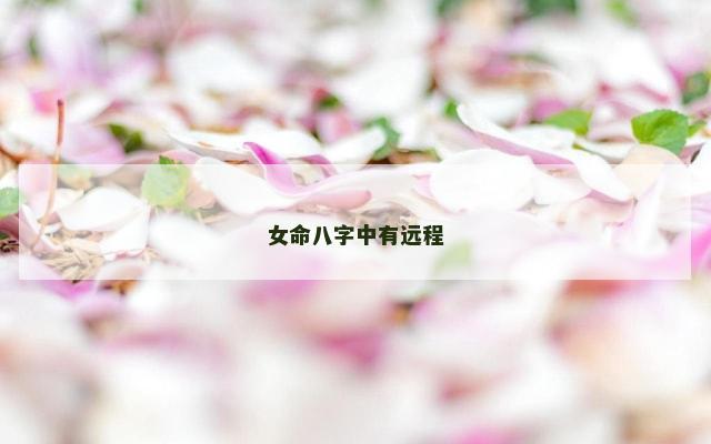 女命八字中有远程