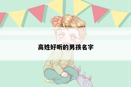 高姓好听的男孩名字