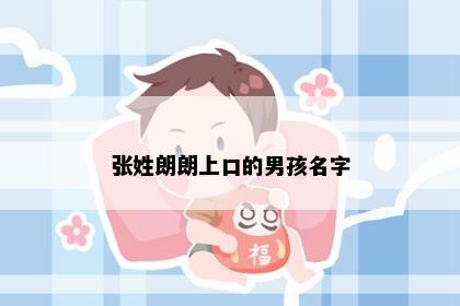 张姓朗朗上口的男孩名字