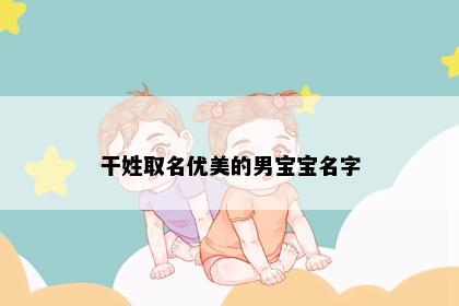 干姓取名优美的男宝宝名字