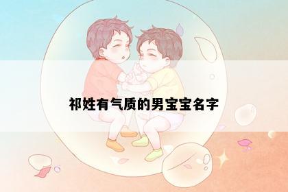 祁姓有气质的男宝宝名字