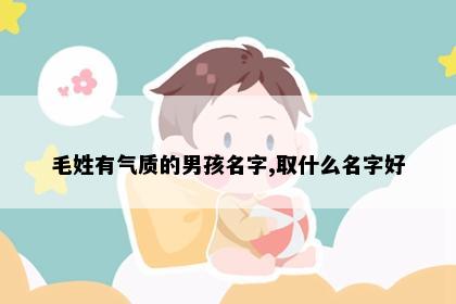 毛姓有气质的男孩名字,取什么名字好