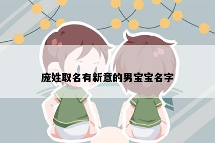 庞姓取名有新意的男宝宝名字