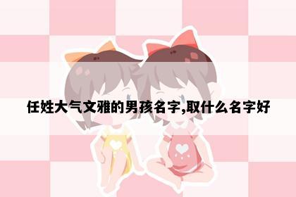 任姓大气文雅的男孩名字,取什么名字好