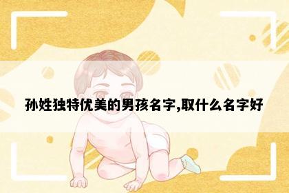 孙姓独特优美的男孩名字,取什么名字好