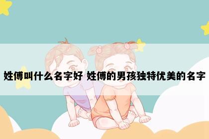 姓傅叫什么名字好 姓傅的男孩独特优美的名字